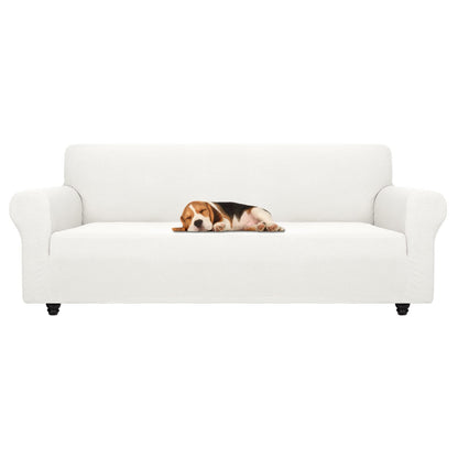 ZNSAYOTX Super Stretch Couch Cover (72"-92") Universal Sofa Covers with Elastic Bottom, Dog Cat Pets Friendly Washable Furniture Protector Fitted Sofa Slipcovers Stay in Place (Dark Grey, Sofa)