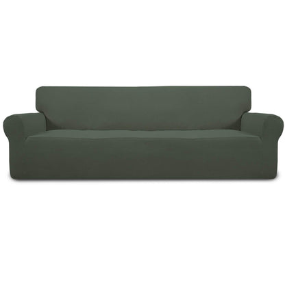Easy-Going Stretch Oversized Sofa Couch Slipcover Washable Dark Gray