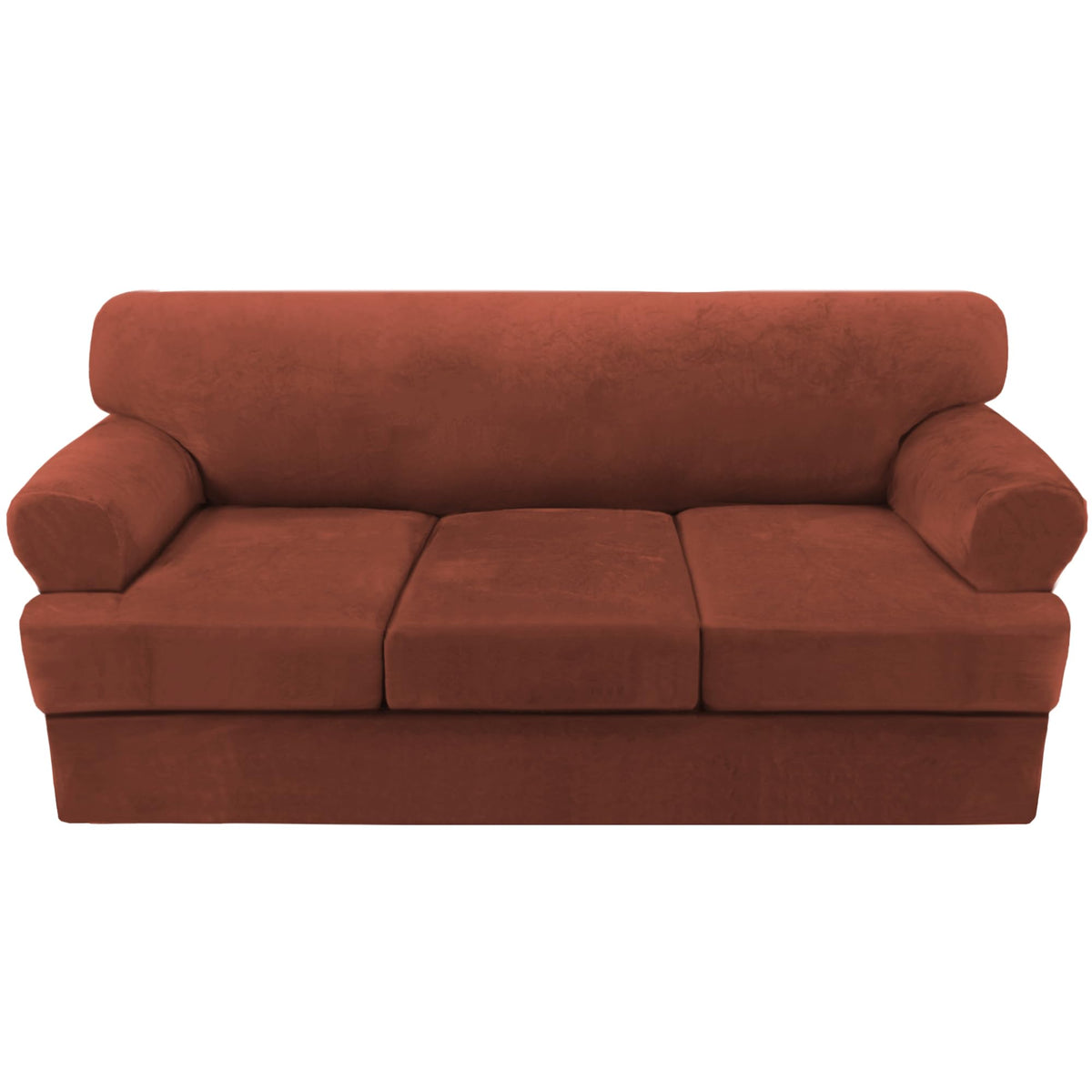 H.VERSAILTEX Sofa Cover 4 Piece T Cushion Sofa Slipcovers Couch Cover Furniture Protector Stretch T Cushion Sofa Covers for 3 Cushion Couch with 3 Individual T Cushion Covers, Ivory