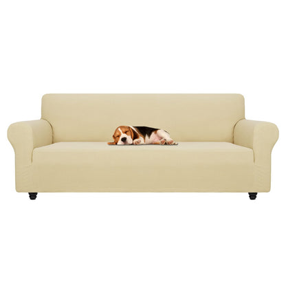 ZNSAYOTX Super Stretch Couch Cover (72"-92") Universal Sofa Covers with Elastic Bottom, Dog Cat Pets Friendly Washable Furniture Protector Fitted Sofa Slipcovers Stay in Place (Dark Grey, Sofa)