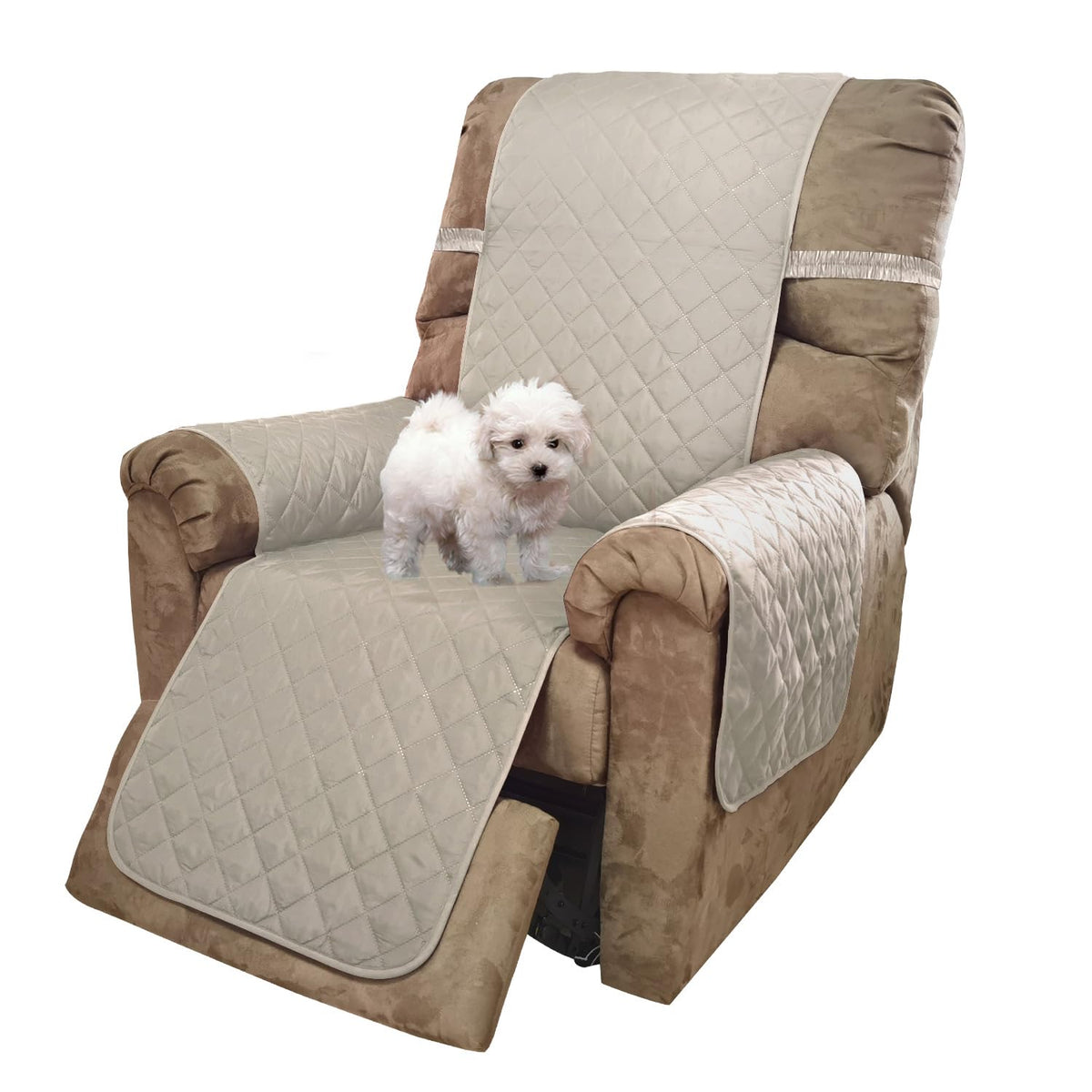 U-NICE HOME Reversible Sofa Cover Couch Cover for Dogs, Coffee/Beige