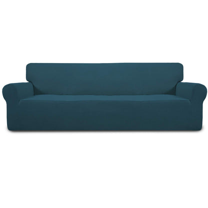 Easy-Going Stretch Loveseat Couch Covers Washable Dark Gray