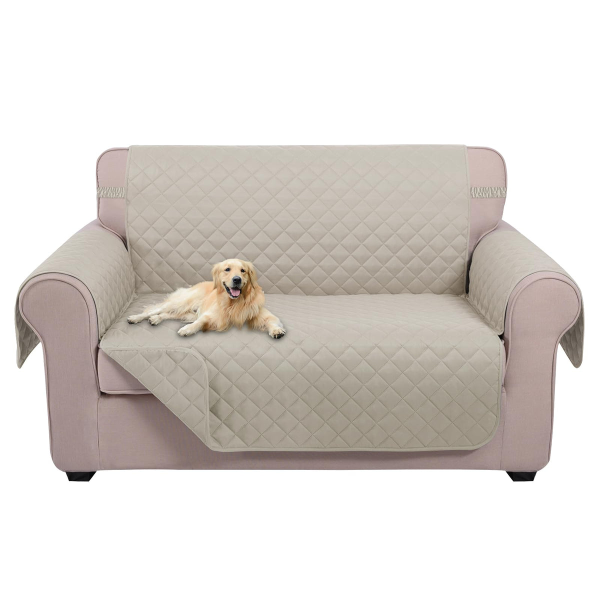 U-NICE HOME Reversible Sofa Cover Couch Cover for Dogs, Coffee/Beige