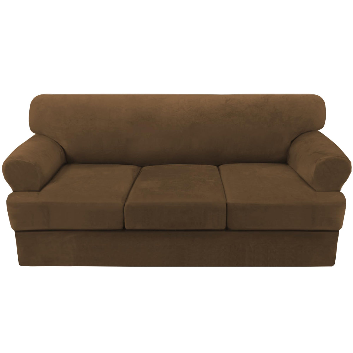 H.VERSAILTEX Sofa Cover 4 Piece T Cushion Sofa Slipcovers Couch Cover Furniture Protector Stretch T Cushion Sofa Covers for 3 Cushion Couch with 3 Individual T Cushion Covers, Ivory