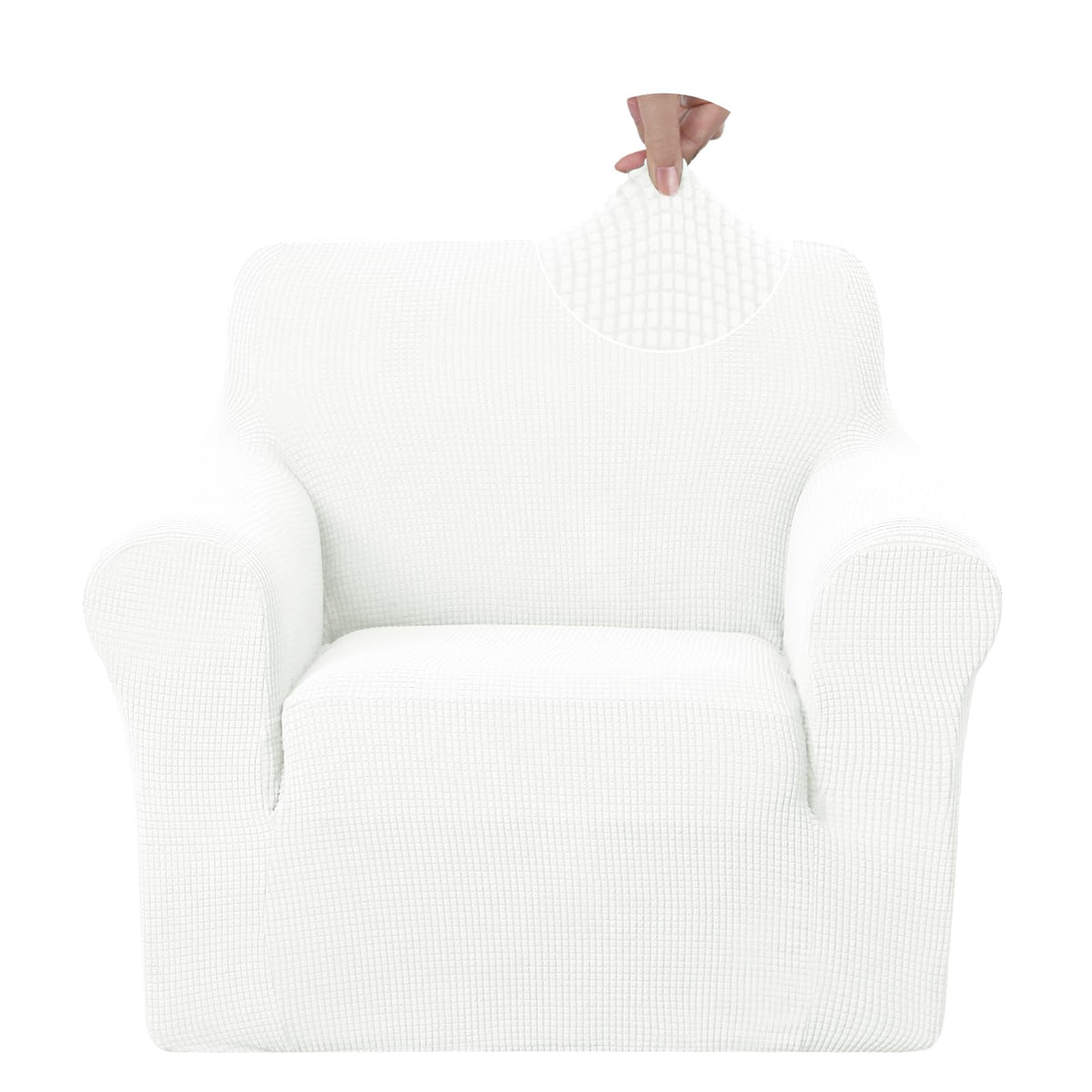 U-NICE HOME Stretch Couch Cover Slipcover for 3 Cushion Sofa, Chocolate