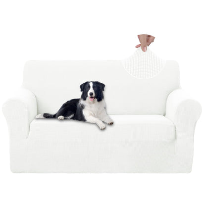 U-NICE HOME Stretch Couch Cover Slipcover for 3 Cushion Sofa, Chocolate