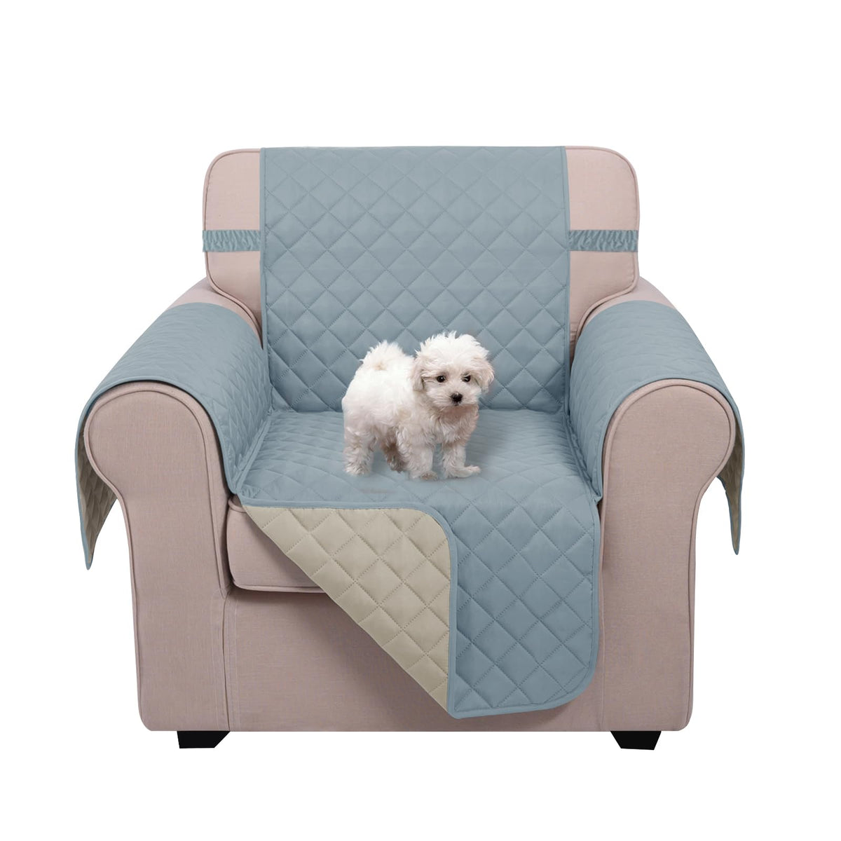 U-NICE HOME Reversible Sofa Cover Couch Cover for Dogs, Coffee/Beige
