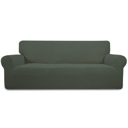 Easy-Going Stretch Oversized Sofa Couch Slipcover Washable Dark Gray