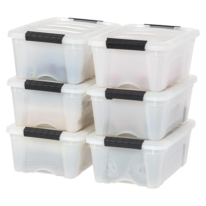 IRIS USA 4-Pack 55 Quart Clip Box with Latching Lid