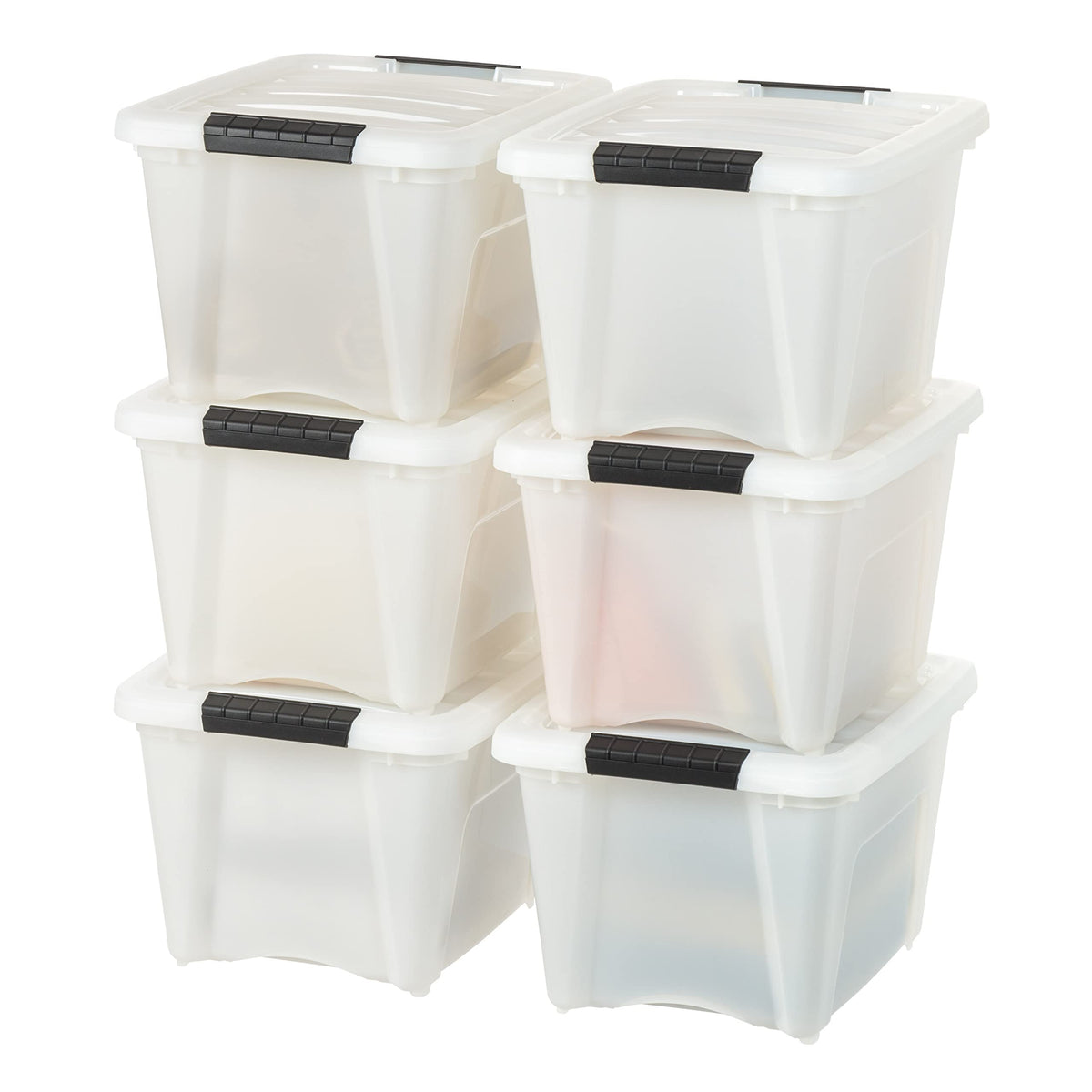 IRIS USA 4-Pack 55 Quart Clip Box with Latching Lid