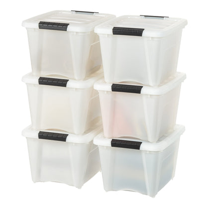 IRIS USA 4-Pack 55 Quart Clip Box with Latching Lid