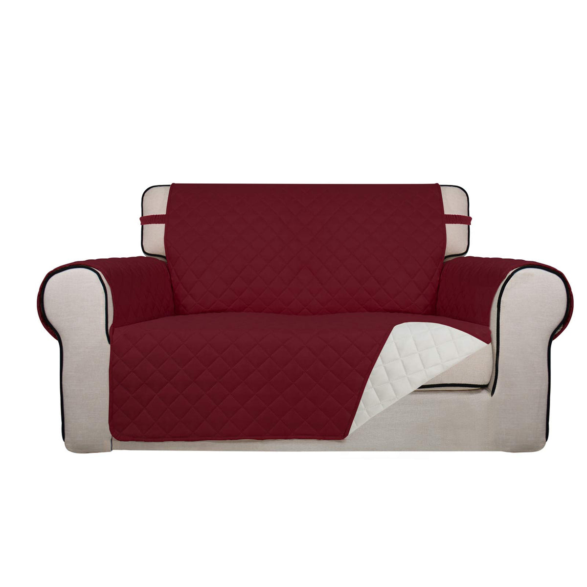PureFit Reversible Quilted Sofa Cover Dog Couch Covers for Sofa, 66 in