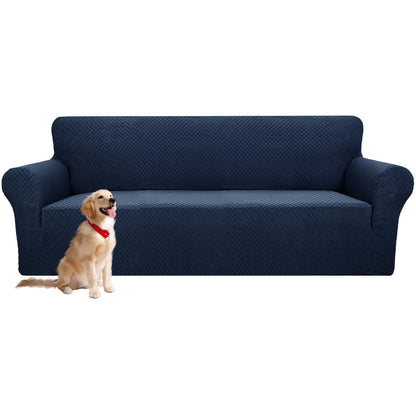 YEMYHOM Couch Cover Latest Jacquard Design High Stretch Sofa Covers for 3 Cushion Couch, Pet Dog Cat Proof Slipcover Non Slip Magic Elastic Furniture Protector (Sofa, Light Gray)