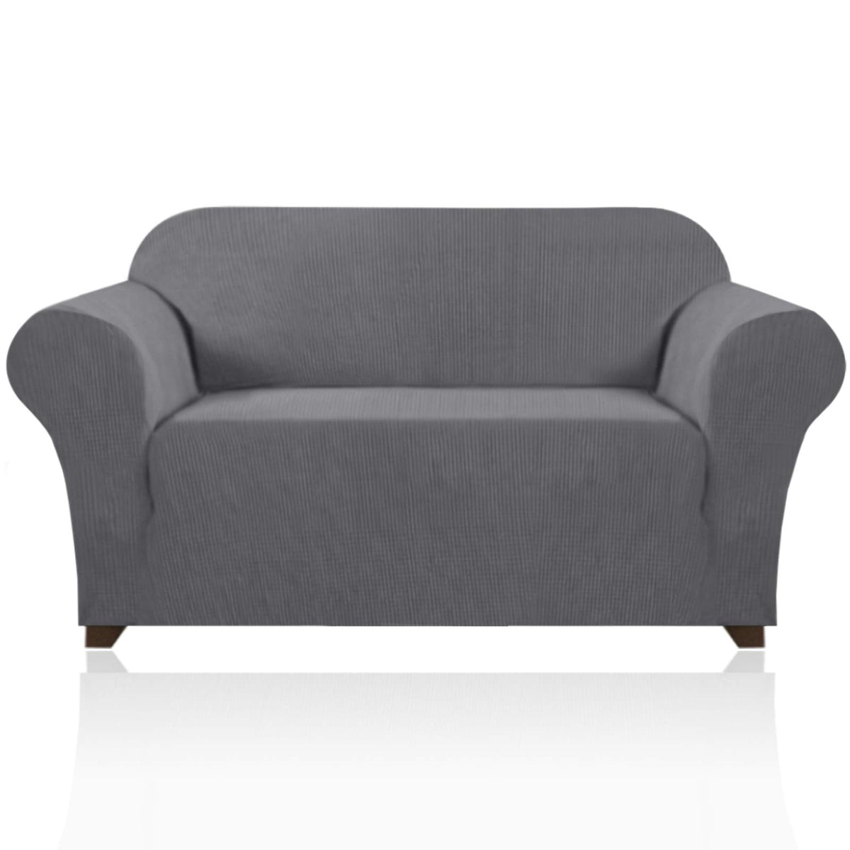PrinceDeco Stretch Sofa Cover Slipcover Couch Covers for 3 Cushion Couch Furniture Protector Sofa Covers with Non Slip Elastic Bottom Dogs Pet Friendly Fitted (Sofa, Ivory)