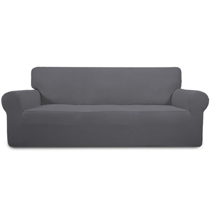 Easy-Going Stretch Couch Covers for Sofa Washable Large Dark Gray
