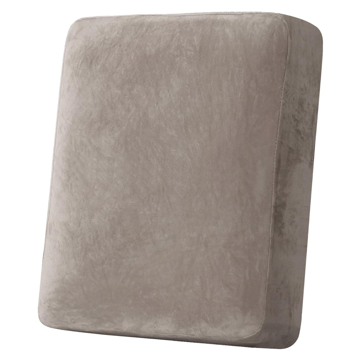 H.VERSAILTEX Velvet Stretch Couch Cushion Cover Plush Cushion Slipcover for Chair Loveseat Sofa Cushion Furniture Protector Seat Cushion Sofa Cover (3 Piece Sofa Cushion Covers, Ivory)