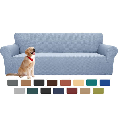 YEMYHOM Couch Cover Latest Jacquard Design High Stretch Sofa Covers for 3 Cushion Couch, Pet Dog Cat Proof Slipcover Non Slip Magic Elastic Furniture Protector (Sofa, Light Gray)