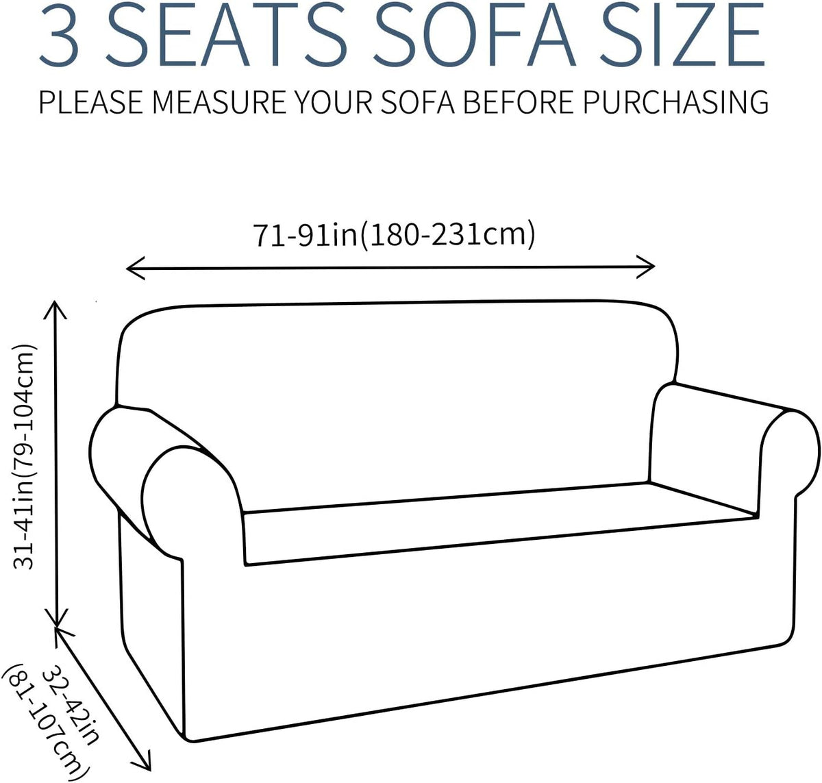 JIVINER High Stretch Couch Covers for 3 Cushion Couch 1-Piece Jacquard Sofa Slipcovers Anti Slip Sofa Cover with Elastic Bottom Furniture Protector for Kids Pets (Sofa, Light Gray and White)