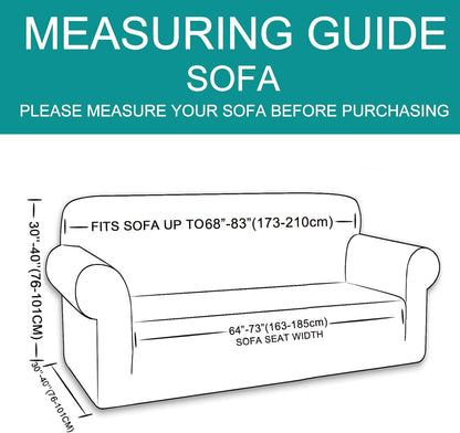 U-NICE HOME Stretch Couch Cover Slipcover for 3 Cushion Sofa, Chocolate