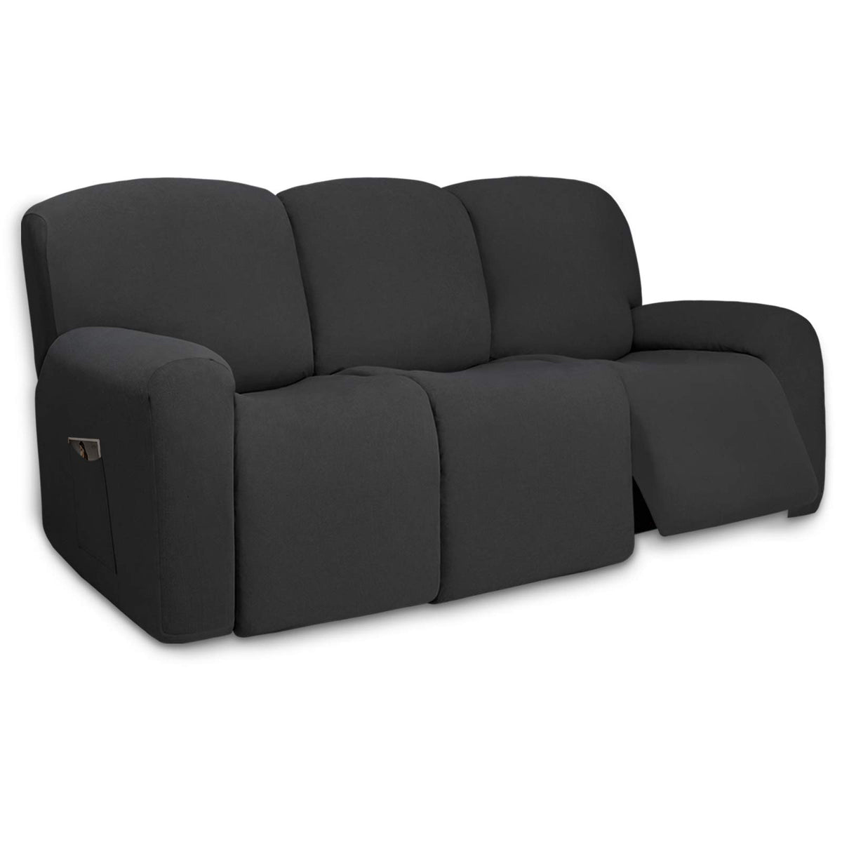 PureFit Stretch Couch Covers for Sofa Large Sofa Slipcovers Dark Gray