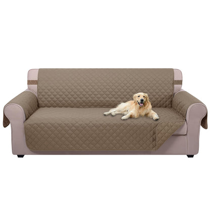 U-NICE HOME Reversible Sofa Cover Couch Cover for Dogs, Coffee/Beige