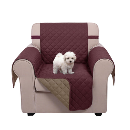 U-NICE HOME Reversible Sofa Cover Couch Cover for Dogs, Coffee/Beige