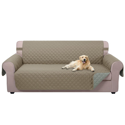 U-NICE HOME Reversible Sofa Cover Couch Cover for Dogs, Coffee/Beige