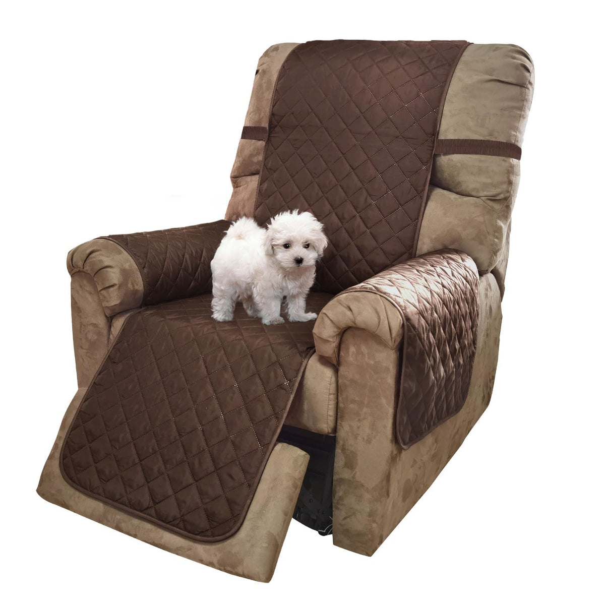 U-NICE HOME Reversible Sofa Cover Couch Cover for Dogs, Coffee/Beige