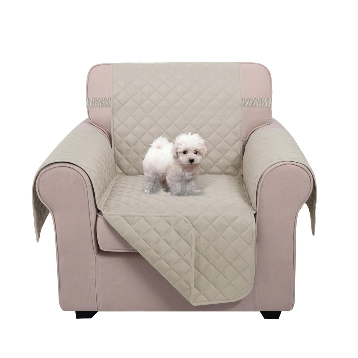 U-NICE HOME Reversible Sofa Cover Couch Cover for Dogs, Coffee/Beige