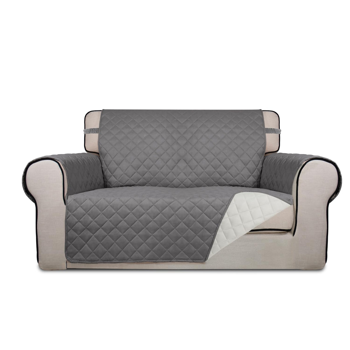 PureFit Reversible Quilted Sofa Cover Dog Couch Covers for Sofa, 66 in