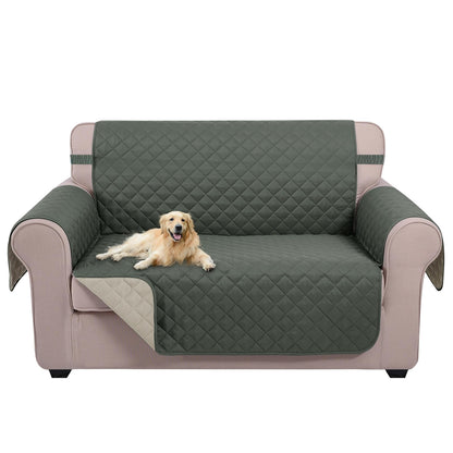 U-NICE HOME Reversible Sofa Cover Couch Cover for Dogs, Coffee/Beige