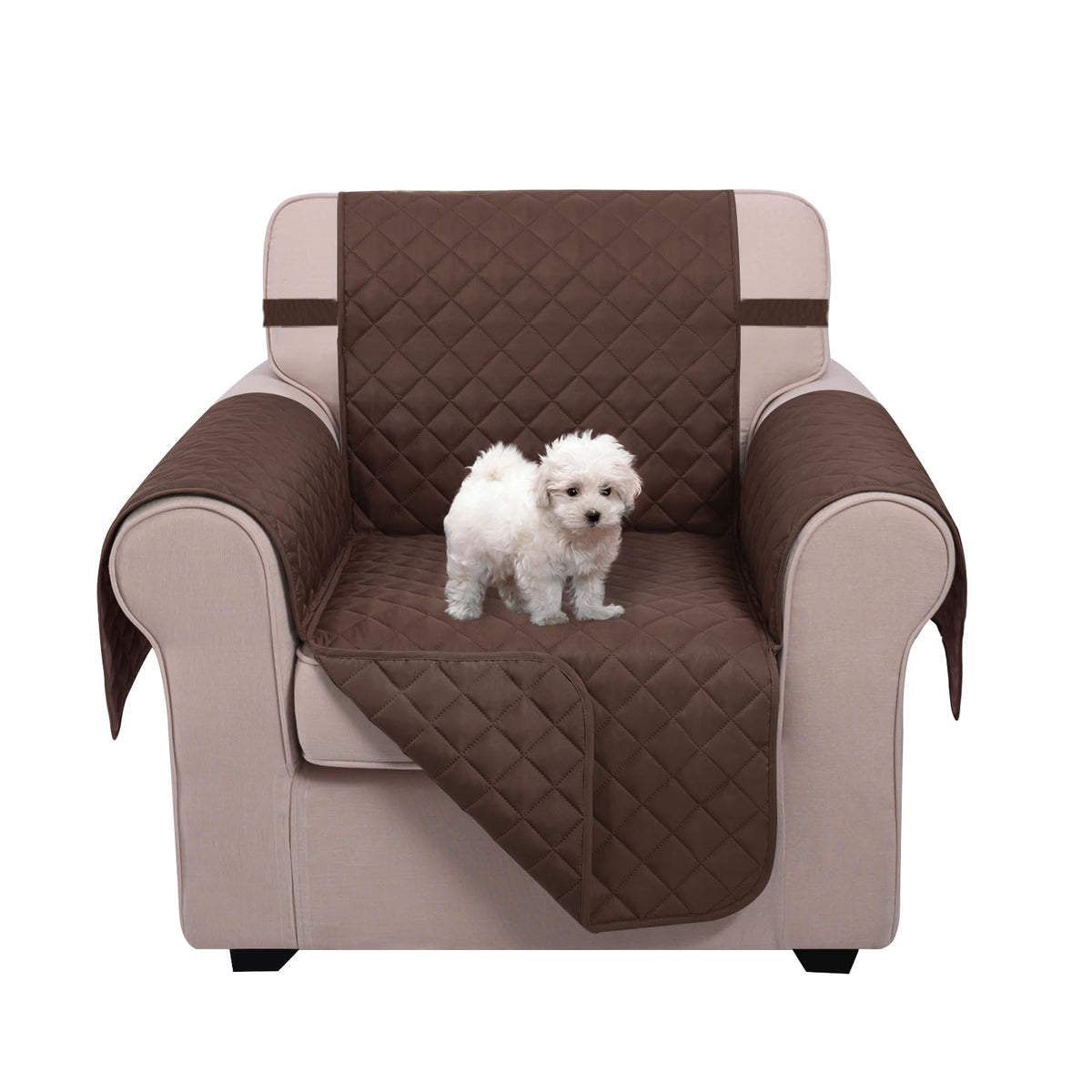 U-NICE HOME Reversible Sofa Cover Couch Cover for Dogs, Coffee/Beige