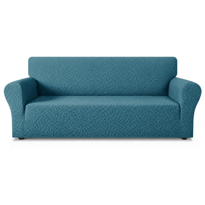 ZNSAYOTX 1 Piece Jacquard Couch Covers for 3 Cushion Couch Living Room High Stretch Sofa Cover Pets Dogs Friendly Anti Slip Thickened Slipcovers Furniture Protector (Sofa, Light Grey)