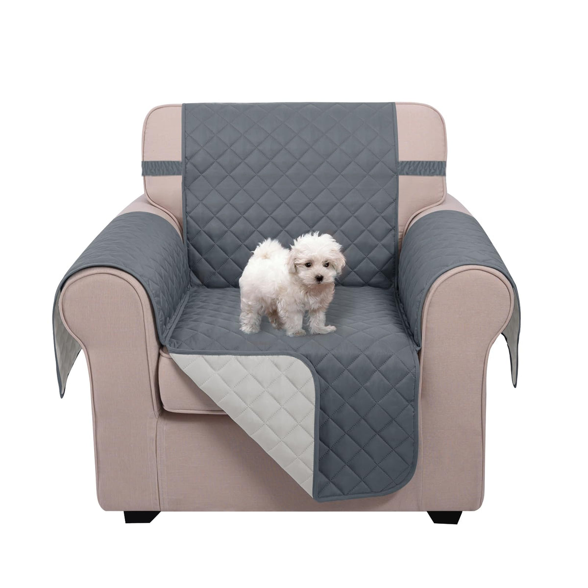 U-NICE HOME Reversible Sofa Cover Couch Cover for Dogs, Coffee/Beige