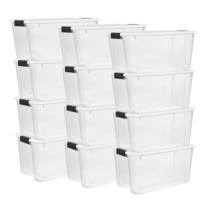 Sterilite Ultra Latch Box with Lids for Home and Office, 116 Quart, 4-Pack