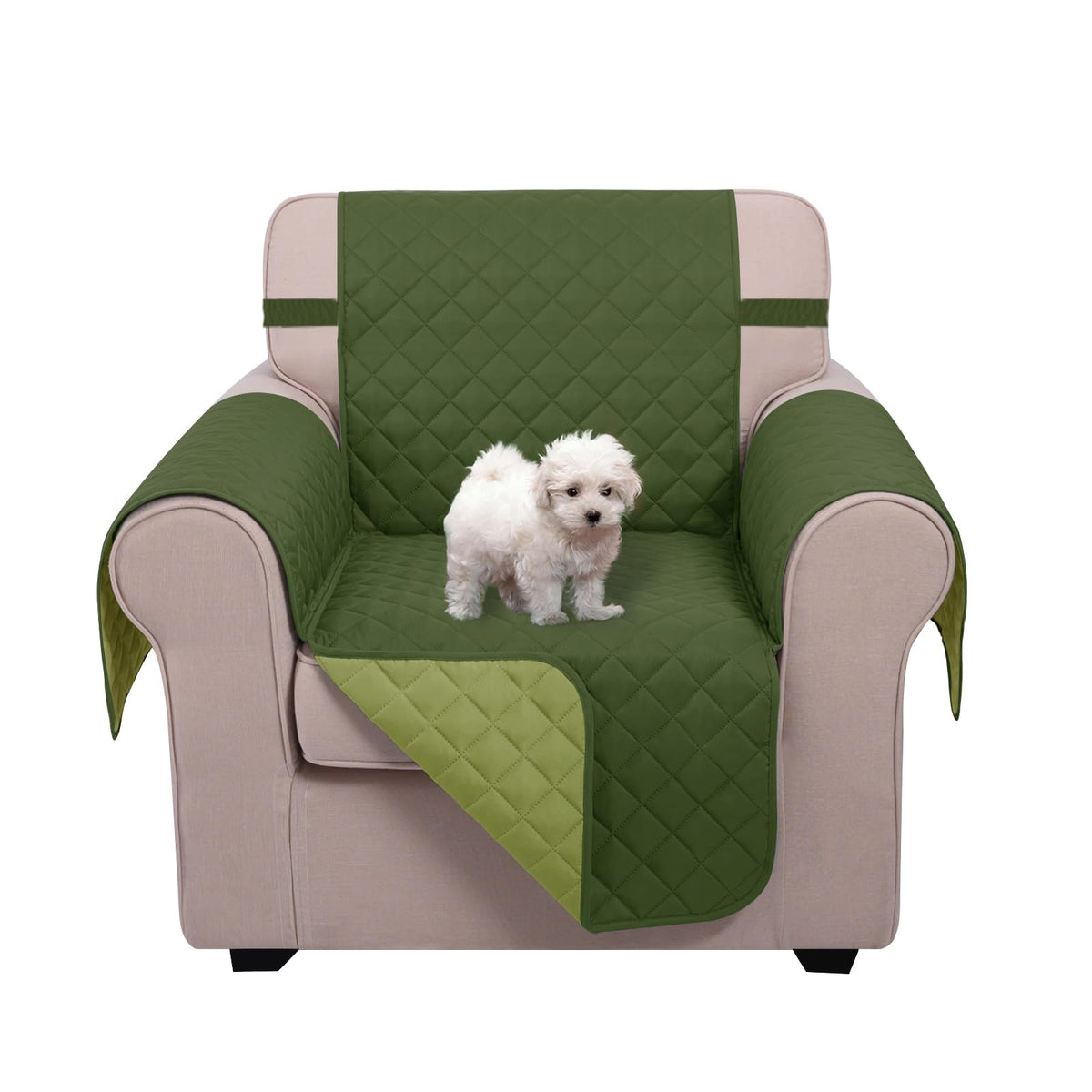 U-NICE HOME Reversible Sofa Cover Couch Cover for Dogs, Coffee/Beige