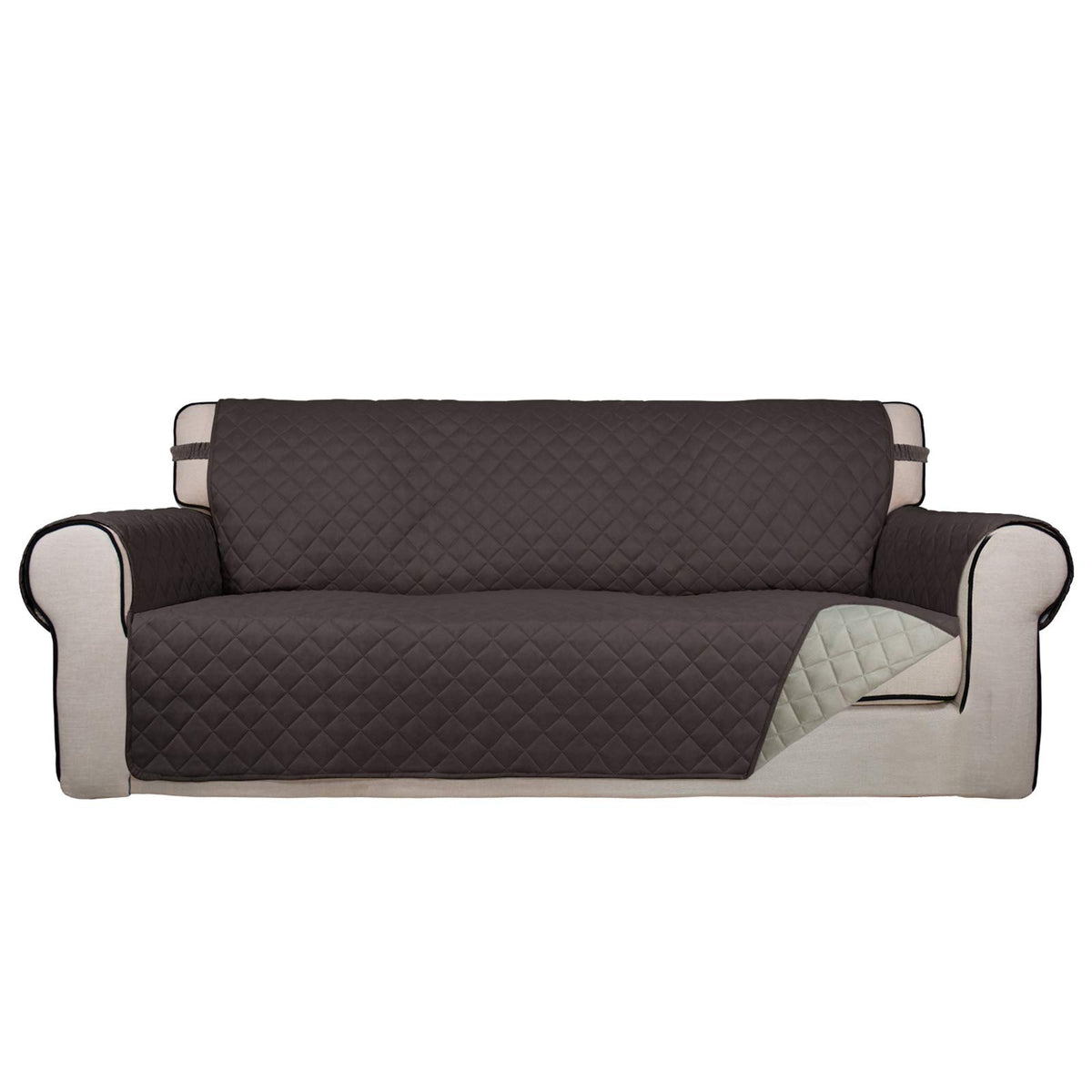 PureFit Reversible Quilted Sofa Cover Dog Couch Covers for Sofa, 66 in