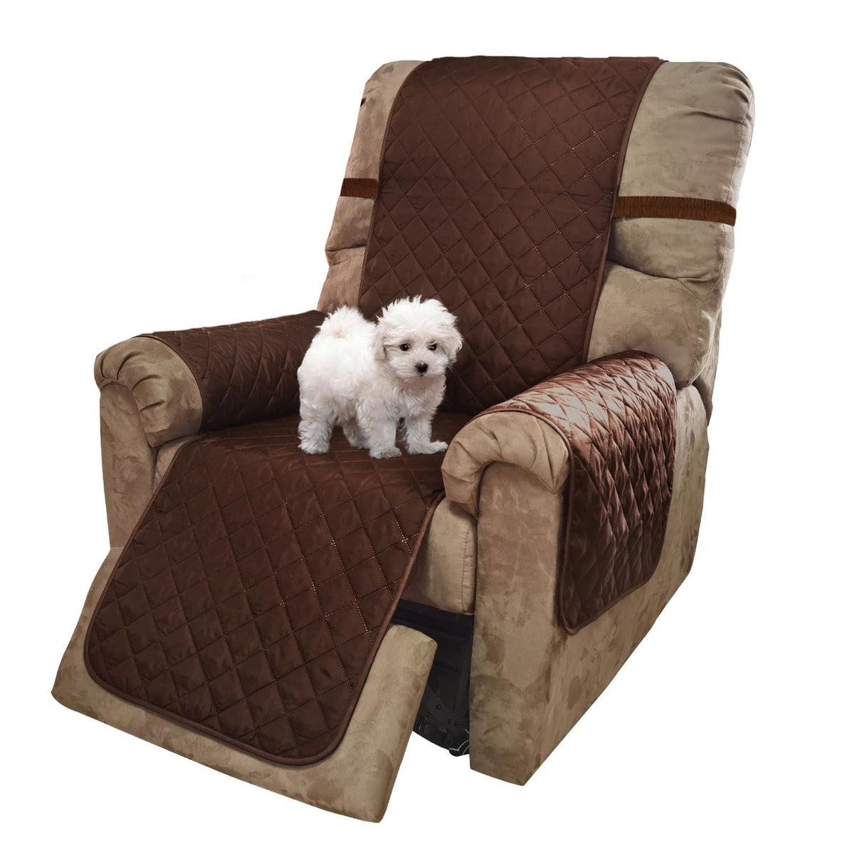 U-NICE HOME Reversible Sofa Cover Couch Cover for Dogs, Coffee/Beige