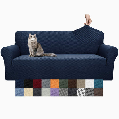 YEMYHOM Couch Cover Latest Jacquard Design High Stretch Sofa Covers for 3 Cushion Couch, Pet Dog Cat Proof Slipcover Non Slip Magic Elastic Furniture Protector (Sofa, Light Gray)