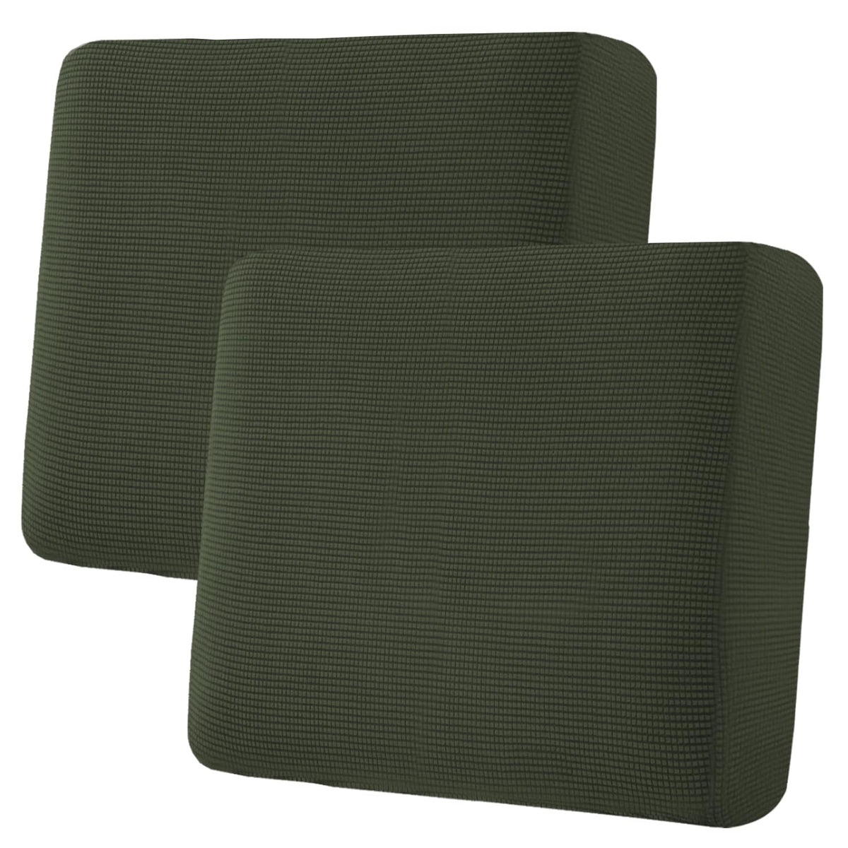H.VERSAILTEX Super Stretch Individual Seat Cushion Covers - Sofa & Couch Cushion Slipcover Sets - Thick Jacquard Textured Twill Fabric (3 Piece, Island Fossi)