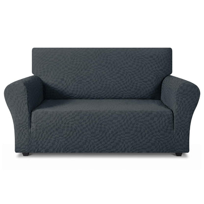 ZNSAYOTX 1 Piece Jacquard Couch Covers for 3 Cushion Couch Living Room High Stretch Sofa Cover Pets Dogs Friendly Anti Slip Thickened Slipcovers Furniture Protector (Sofa, Light Grey)