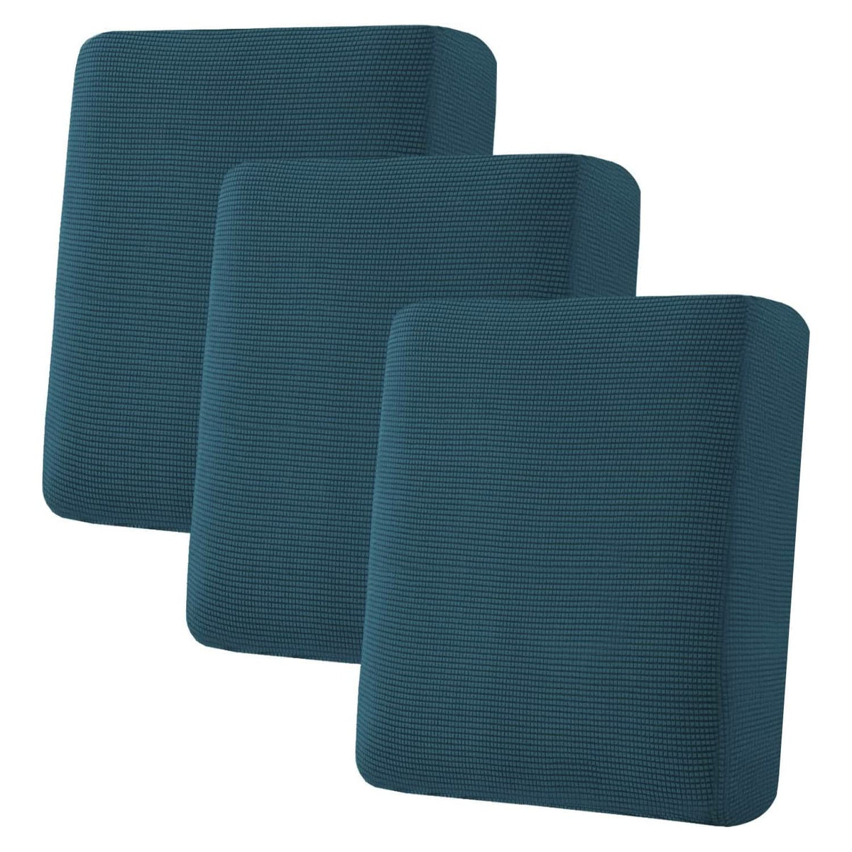 H.VERSAILTEX Super Stretch Individual Seat Cushion Covers - Sofa & Couch Cushion Slipcover Sets - Thick Jacquard Textured Twill Fabric (3 Piece, Island Fossi)