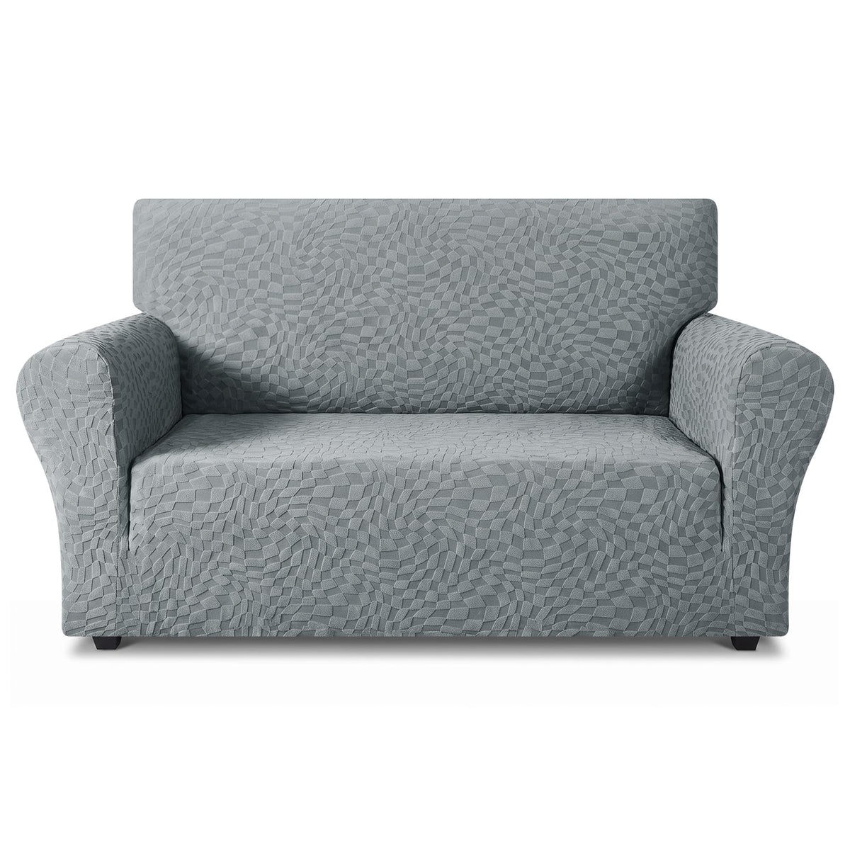 ZNSAYOTX 1 Piece Jacquard Couch Covers for 3 Cushion Couch Living Room High Stretch Sofa Cover Pets Dogs Friendly Anti Slip Thickened Slipcovers Furniture Protector (Sofa, Light Grey)