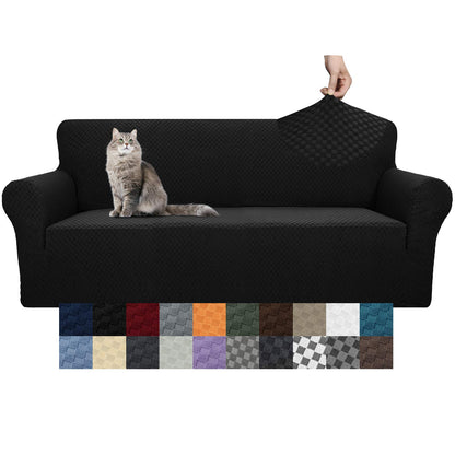 YEMYHOM Couch Cover Latest Jacquard Design High Stretch Sofa Covers for 3 Cushion Couch, Pet Dog Cat Proof Slipcover Non Slip Magic Elastic Furniture Protector (Sofa, Light Gray)