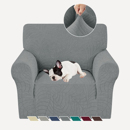 YEMYHOM Couch Cover Latest Jacquard Design High Stretch Sofa Covers for 3 Cushion Couch, Pet Dog Cat Proof Slipcover Non Slip Magic Elastic Furniture Protector (Sofa, Light Gray)