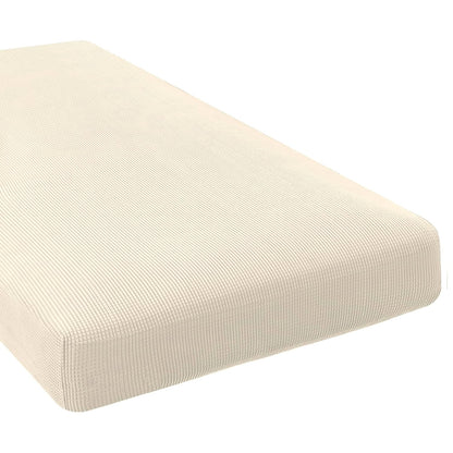 H.VERSAILTEX Super Stretch Individual Seat Cushion Covers - Sofa & Couch Cushion Slipcover Sets - Thick Jacquard Textured Twill Fabric (3 Piece, Island Fossi)