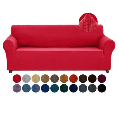 Joccun Stretch Couch Cover Slipcovers, 1-Piece Sofa Covers for 3 Cushion Couch Spandex Jacquard Washable Furniture Protector Cover for Living Room,Kids,Pets(Sofa,Black)