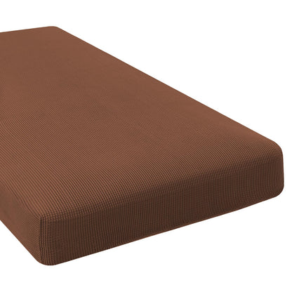 H.VERSAILTEX Super Stretch Individual Seat Cushion Covers - Sofa & Couch Cushion Slipcover Sets - Thick Jacquard Textured Twill Fabric (3 Piece, Island Fossi)