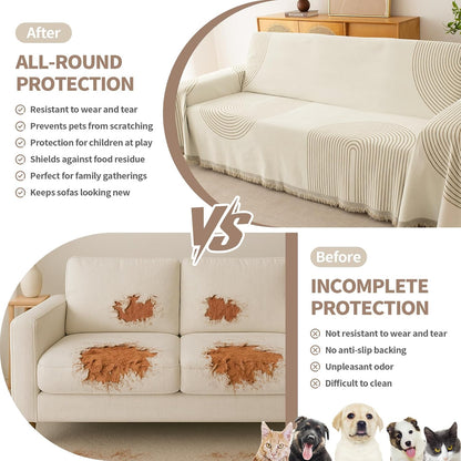 Couch Cover for Sofa, Boho Sofa Covers Washable 3 Cushion for Dogs