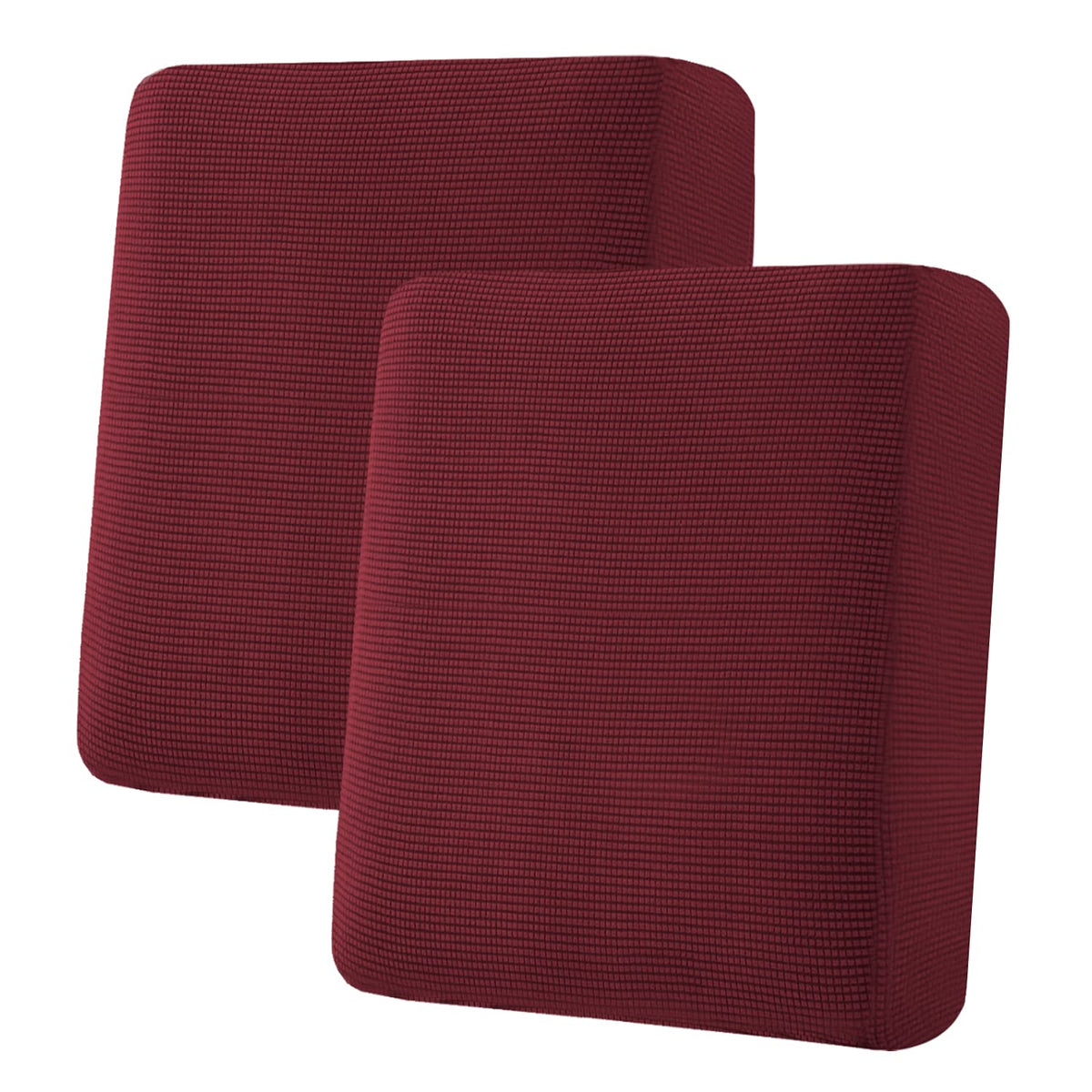 H.VERSAILTEX Super Stretch Individual Seat Cushion Covers - Sofa & Couch Cushion Slipcover Sets - Thick Jacquard Textured Twill Fabric (3 Piece, Island Fossi)